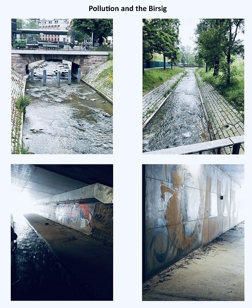 Collages fotográficos de mundos acuáticos urbanos, Basilea, Suiza 